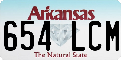 AR license plate 654LCM