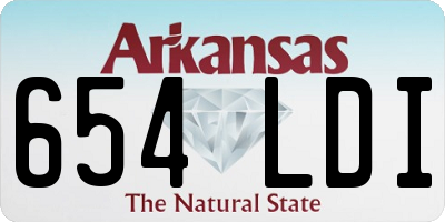 AR license plate 654LDI
