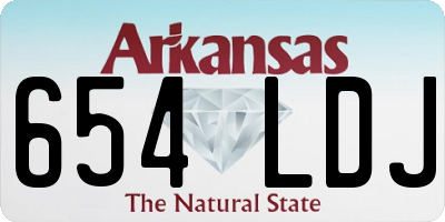 AR license plate 654LDJ