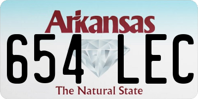 AR license plate 654LEC