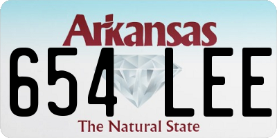 AR license plate 654LEE