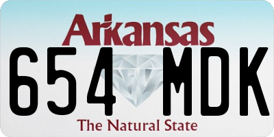 AR license plate 654MDK