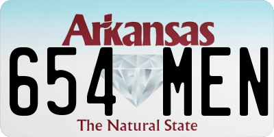 AR license plate 654MEN