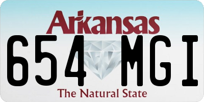 AR license plate 654MGI