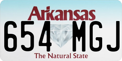 AR license plate 654MGJ