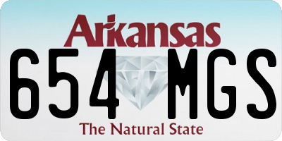 AR license plate 654MGS