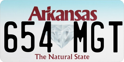 AR license plate 654MGT