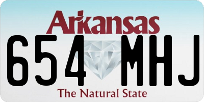 AR license plate 654MHJ