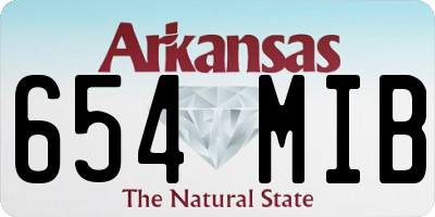 AR license plate 654MIB