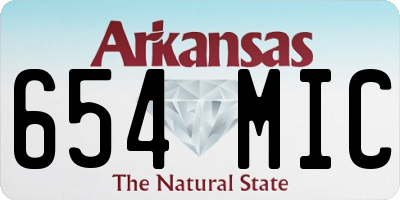 AR license plate 654MIC