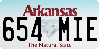 AR license plate 654MIE