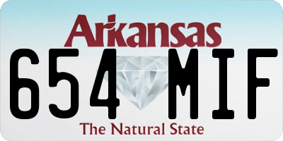 AR license plate 654MIF