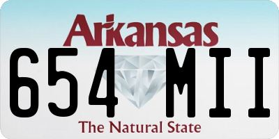 AR license plate 654MII