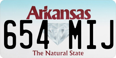 AR license plate 654MIJ