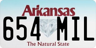 AR license plate 654MIL