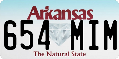 AR license plate 654MIM