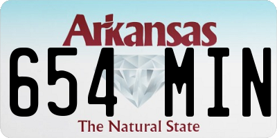 AR license plate 654MIN