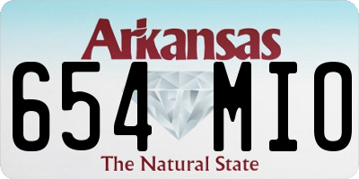 AR license plate 654MIO