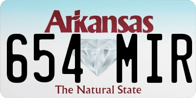 AR license plate 654MIR
