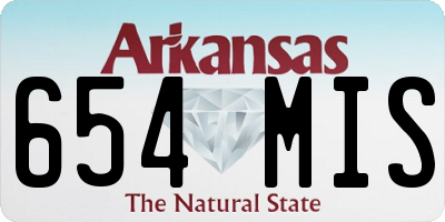 AR license plate 654MIS