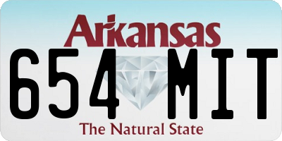 AR license plate 654MIT
