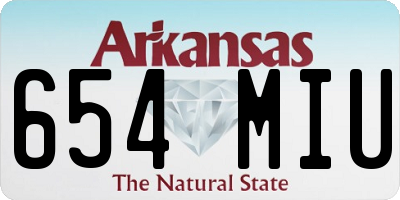 AR license plate 654MIU