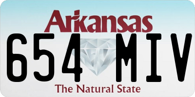 AR license plate 654MIV