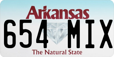 AR license plate 654MIX