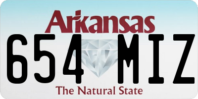 AR license plate 654MIZ