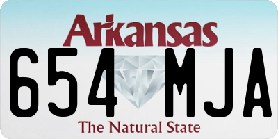 AR license plate 654MJA
