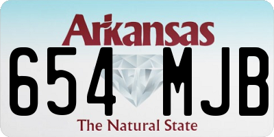 AR license plate 654MJB