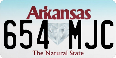 AR license plate 654MJC