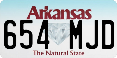 AR license plate 654MJD