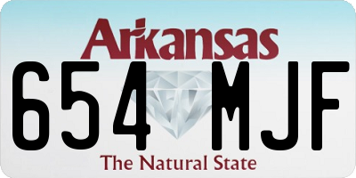 AR license plate 654MJF