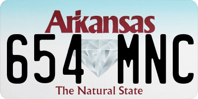 AR license plate 654MNC
