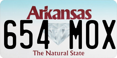 AR license plate 654MOX