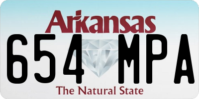 AR license plate 654MPA