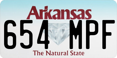 AR license plate 654MPF