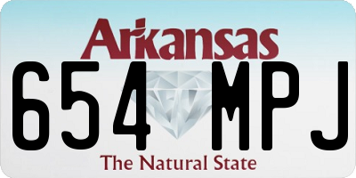 AR license plate 654MPJ