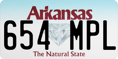 AR license plate 654MPL