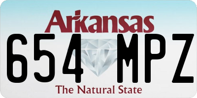 AR license plate 654MPZ
