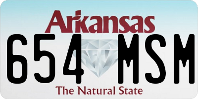 AR license plate 654MSM