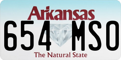 AR license plate 654MSO