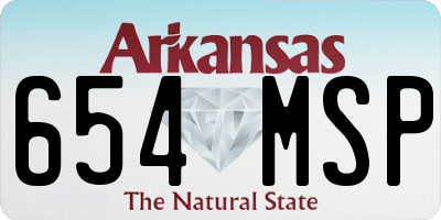 AR license plate 654MSP