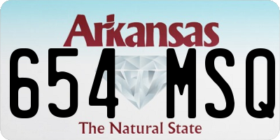 AR license plate 654MSQ