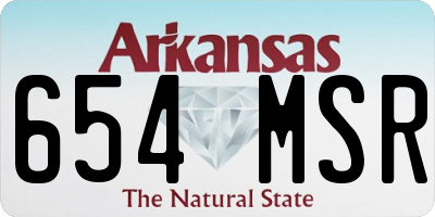 AR license plate 654MSR