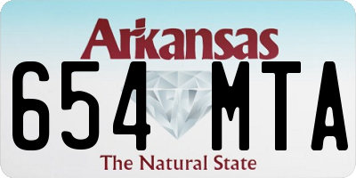 AR license plate 654MTA