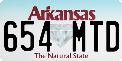 AR license plate 654MTD