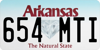 AR license plate 654MTI