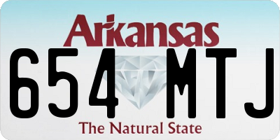 AR license plate 654MTJ